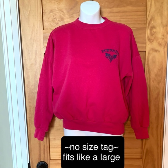 Vintage NEVADA Jeanswear Crewneck Sweater | Size L | 1990s | Pink Sweater | USA - Picture 1 of 4